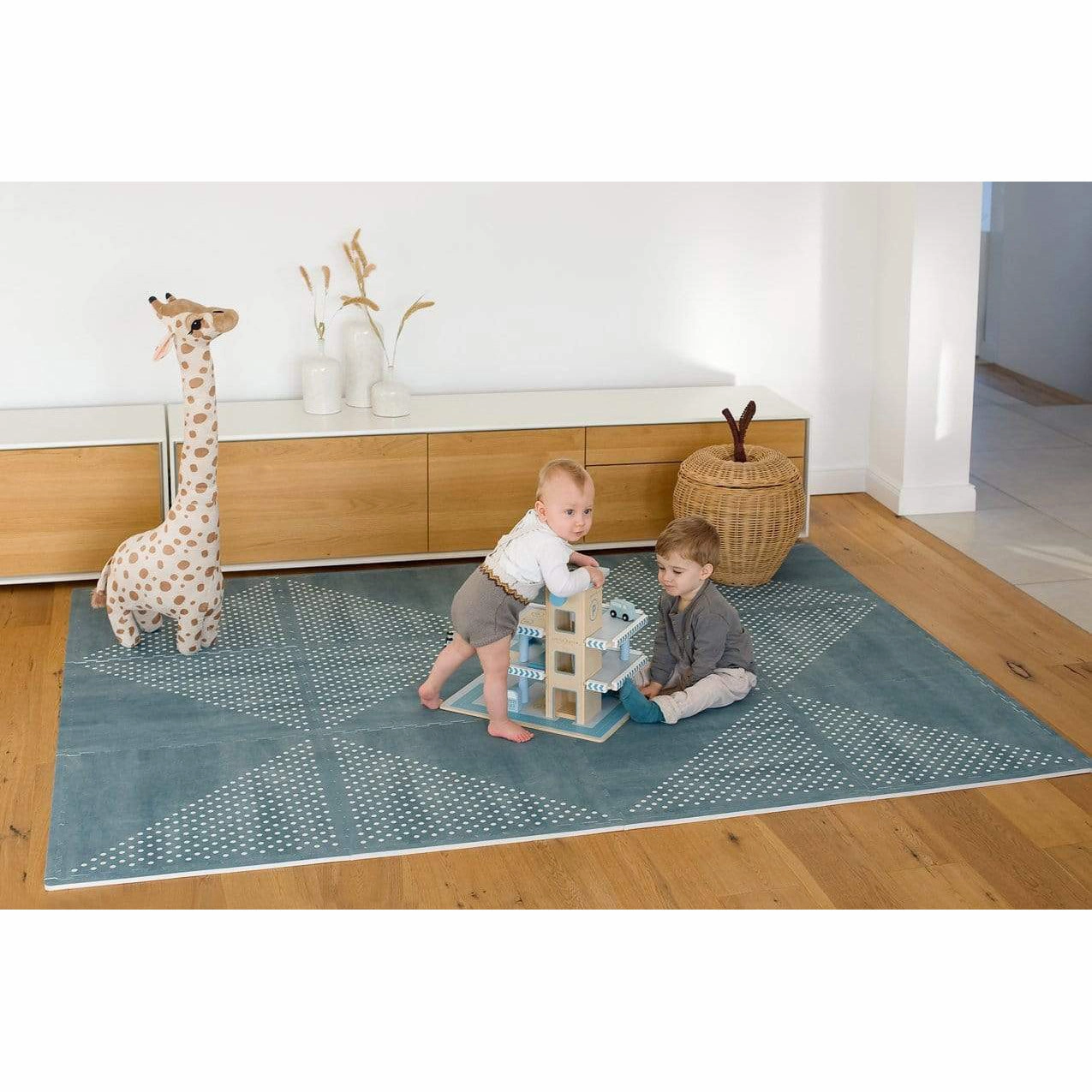 Toddlekind Prettier Puzzle Playmat Earth Marine 120x180cm - 6 Tiles & 12 Edging Borders