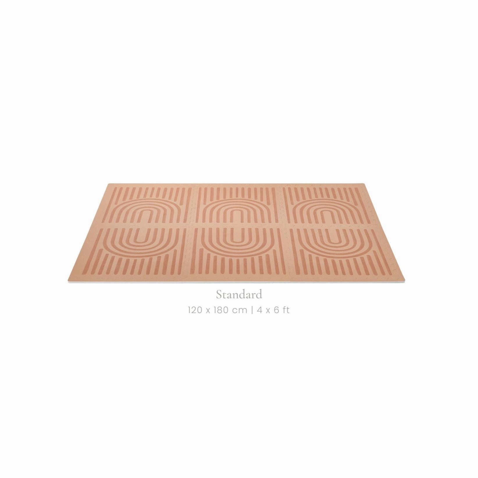 Toddlekind Prettier Puzzle Playmat Linear Camel 120x180cm - 6 Tiles & 12 Edging Borders