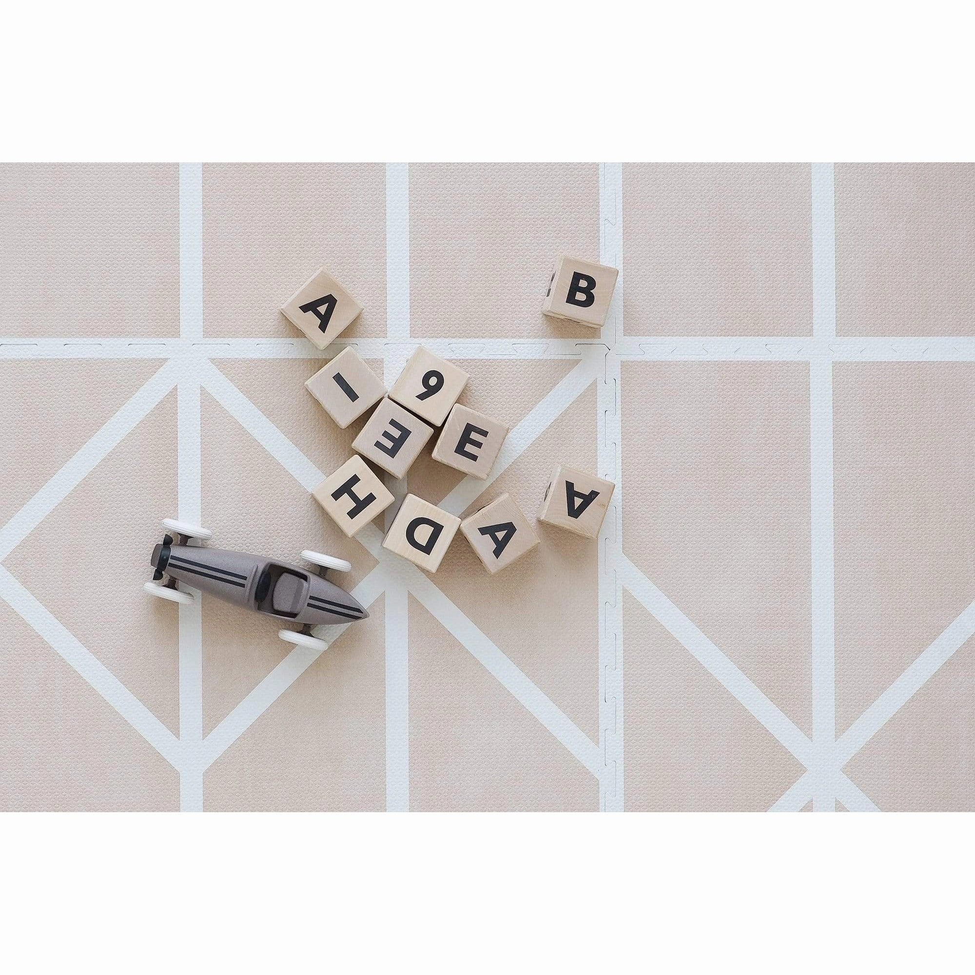 Toddlekind Prettier Puzzle Playmat Nordic Clay 120x180cm - 6 Tiles & 12 Edging Borders