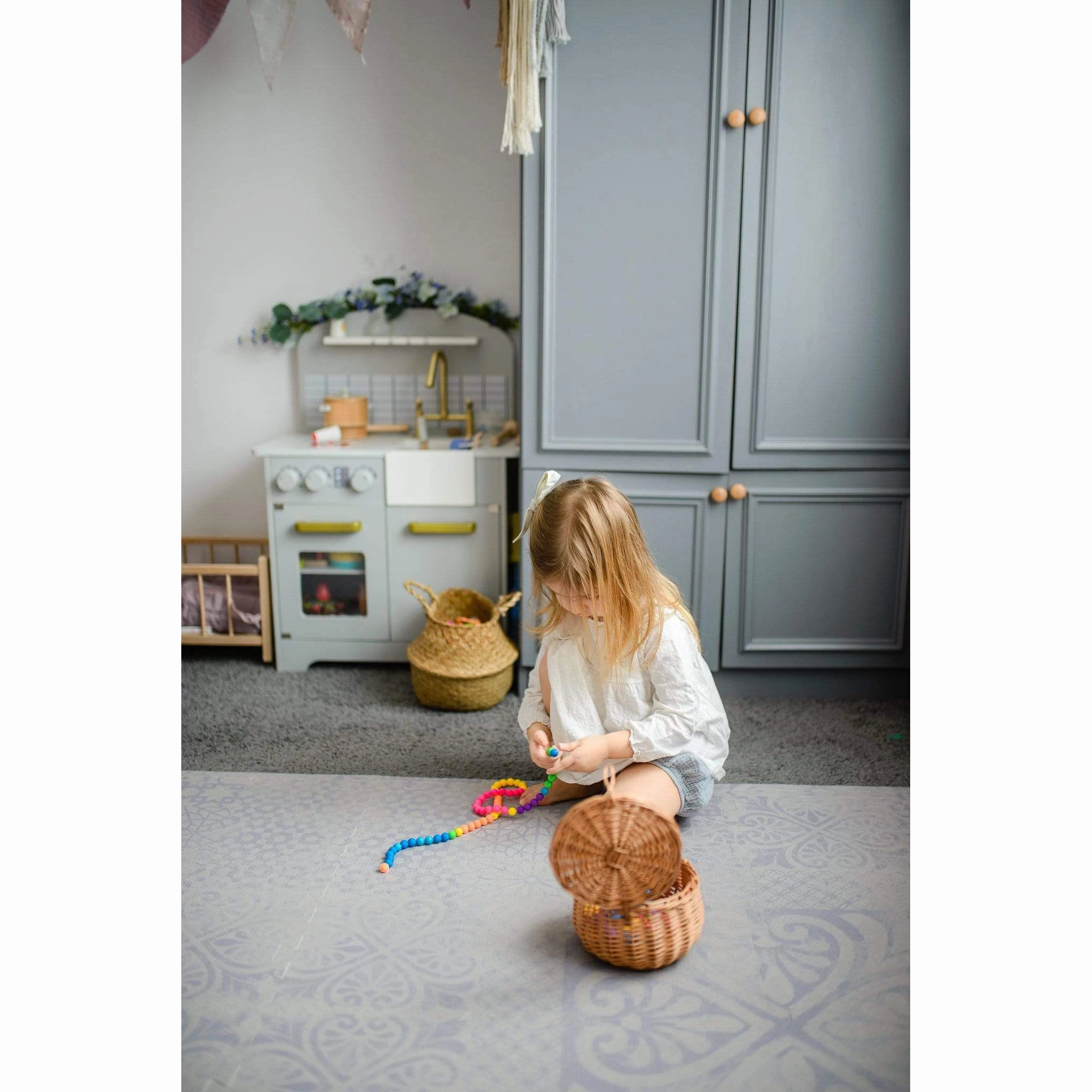 Toddlekind Prettier Puzzle Playmat Persian Lavender 120x180cm - 6 Tiles & 10 Edging Borders
