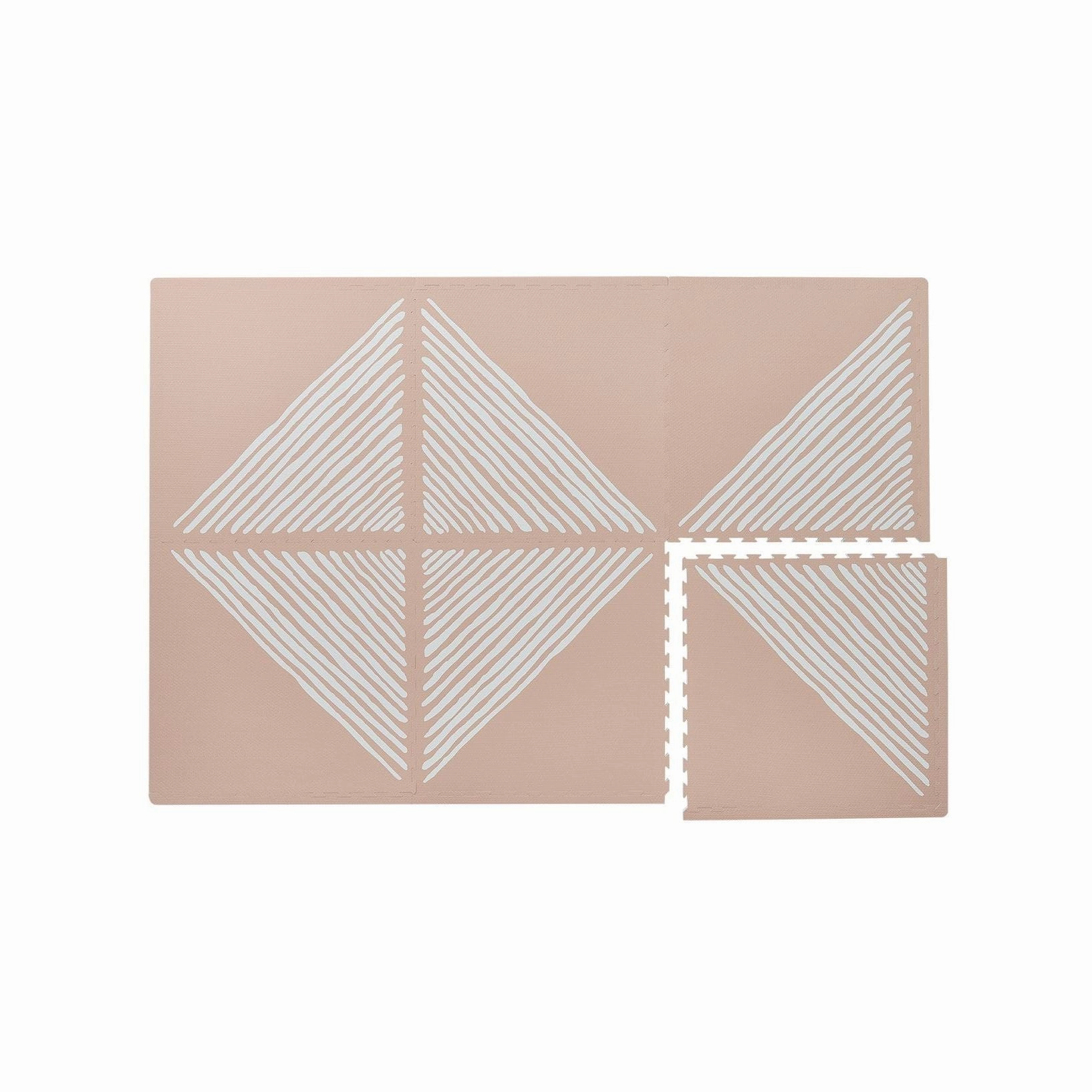 Toddlekind Prettier Puzzle Playmat Sandy Lines Sea Shell 120x180cm - 6 Tiles & 12 Edging Borders
