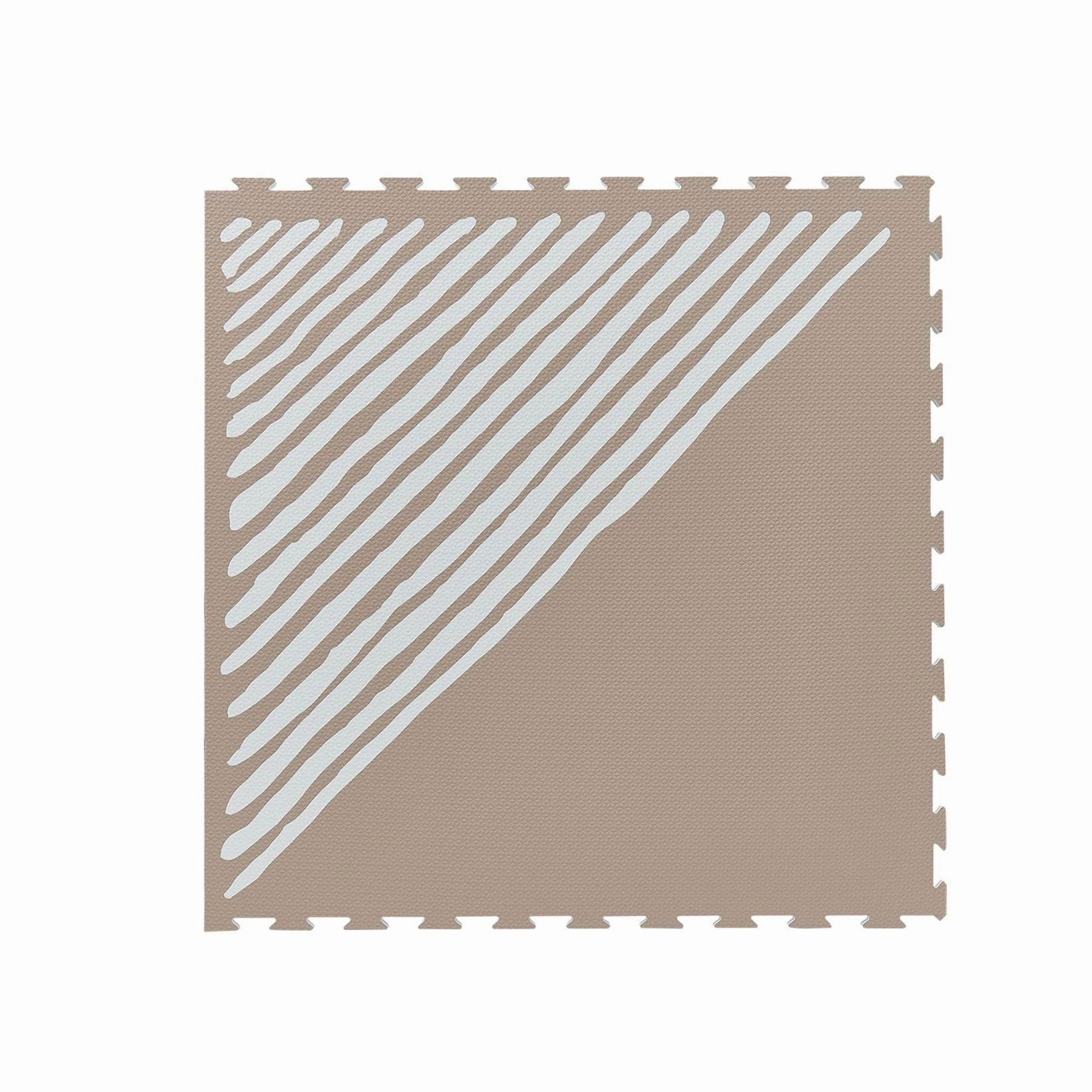 Toddlekind Prettier Puzzle Playmat Sandy Lines Tan 120x180cm - 6 Tiles & 12 Edging Borders