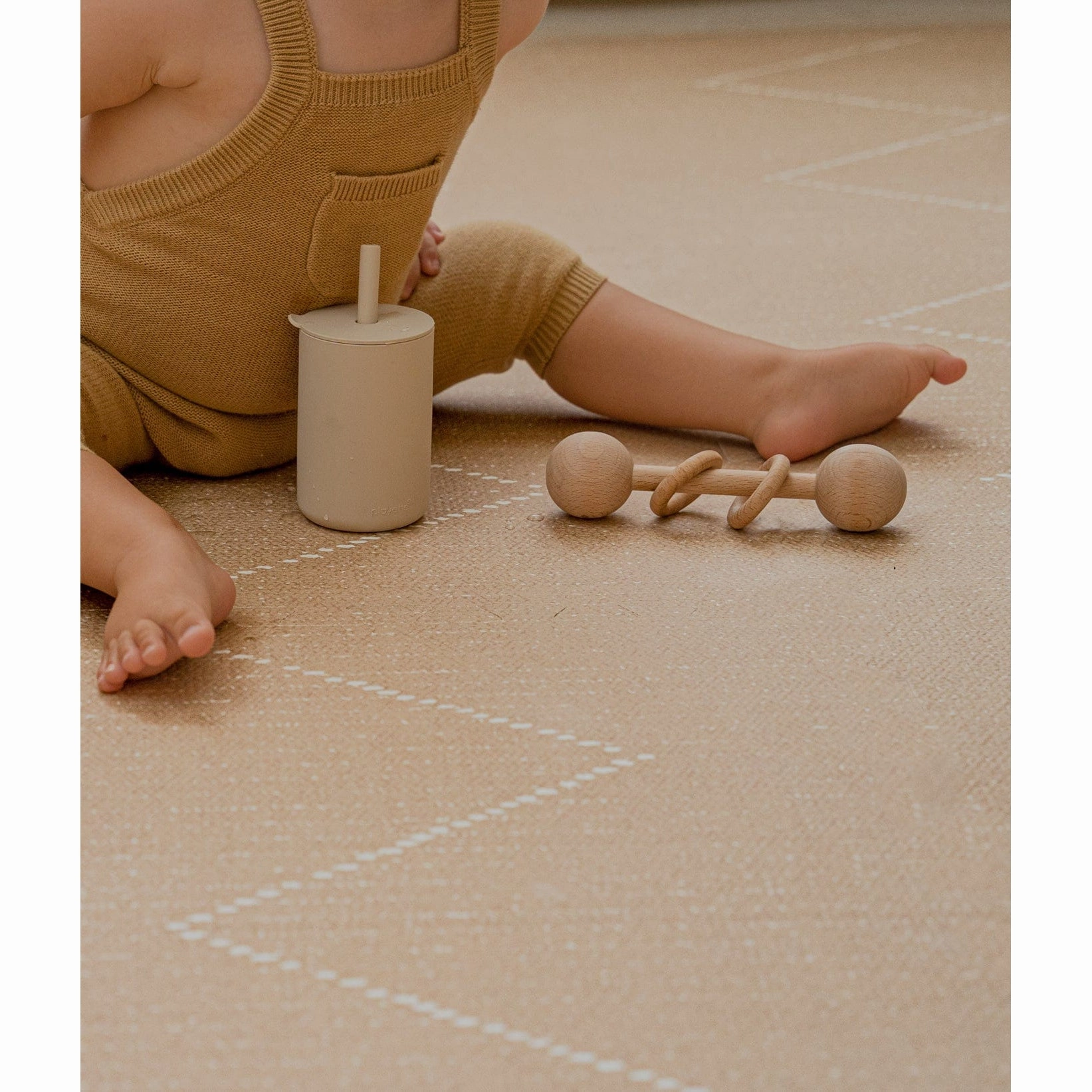Toddlekind Prettier Puzzle Playmat Tulum Sandstone 120x180cm - 6 Tiles & 12 Edging Borders