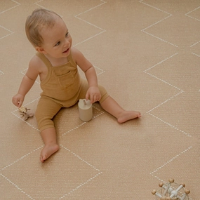 Toddlekind Prettier Puzzle Playmat Tulum Sandstone 120x180cm - 6 Tiles & 12 Edging Borders