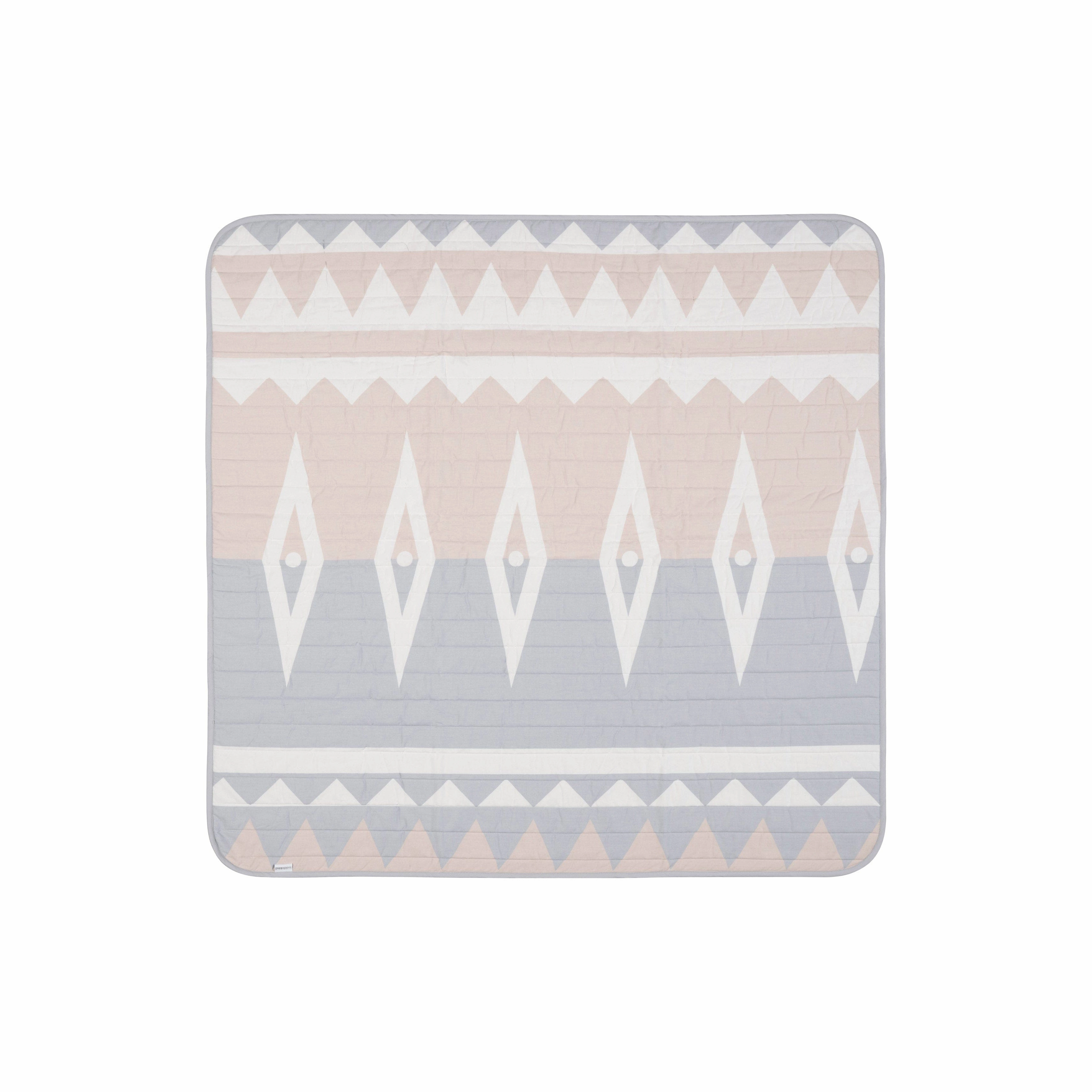Toddlekind Waterproof Organic Travel Mat - Blush - 120x120cm