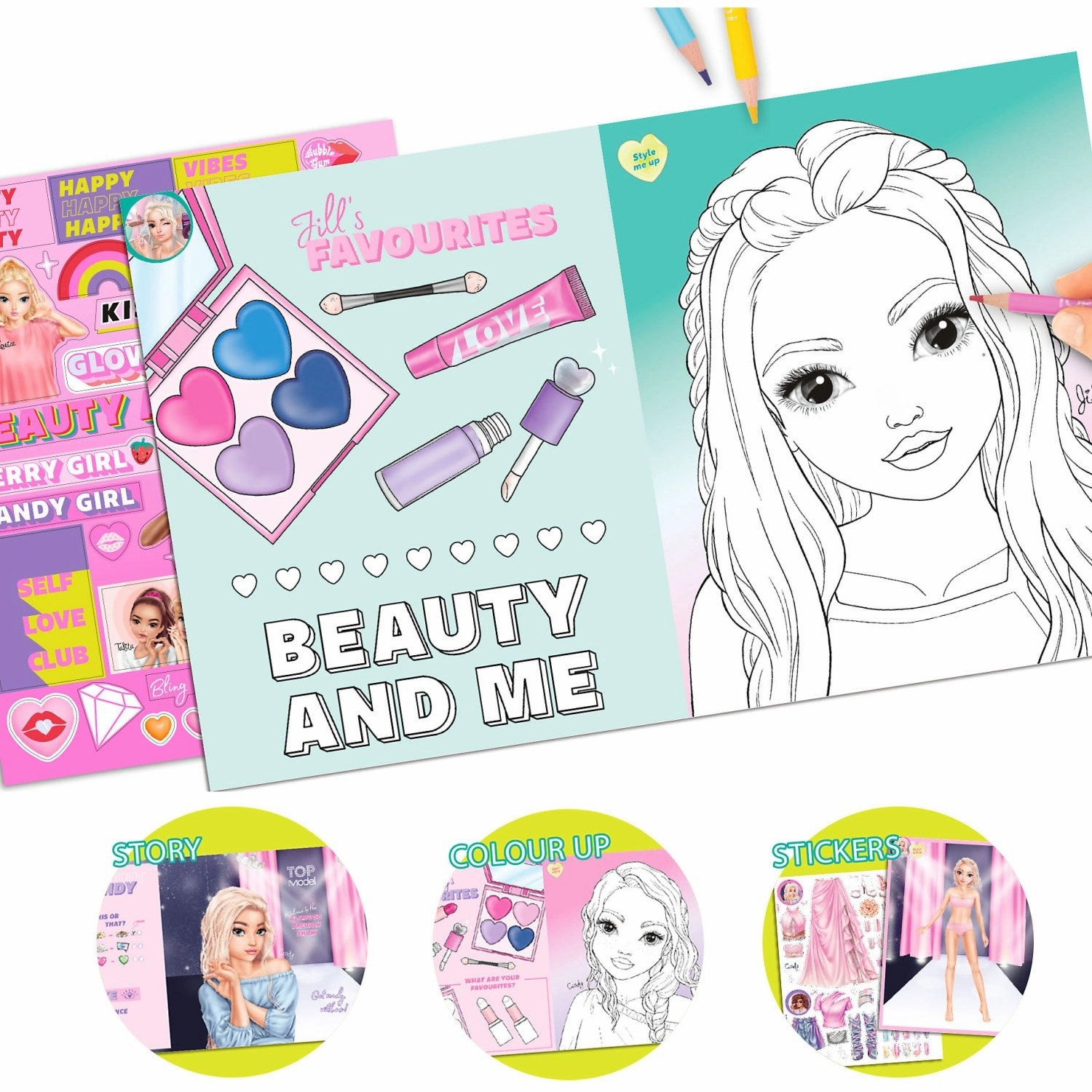 TOPModel Coloring Book Beauty Fun