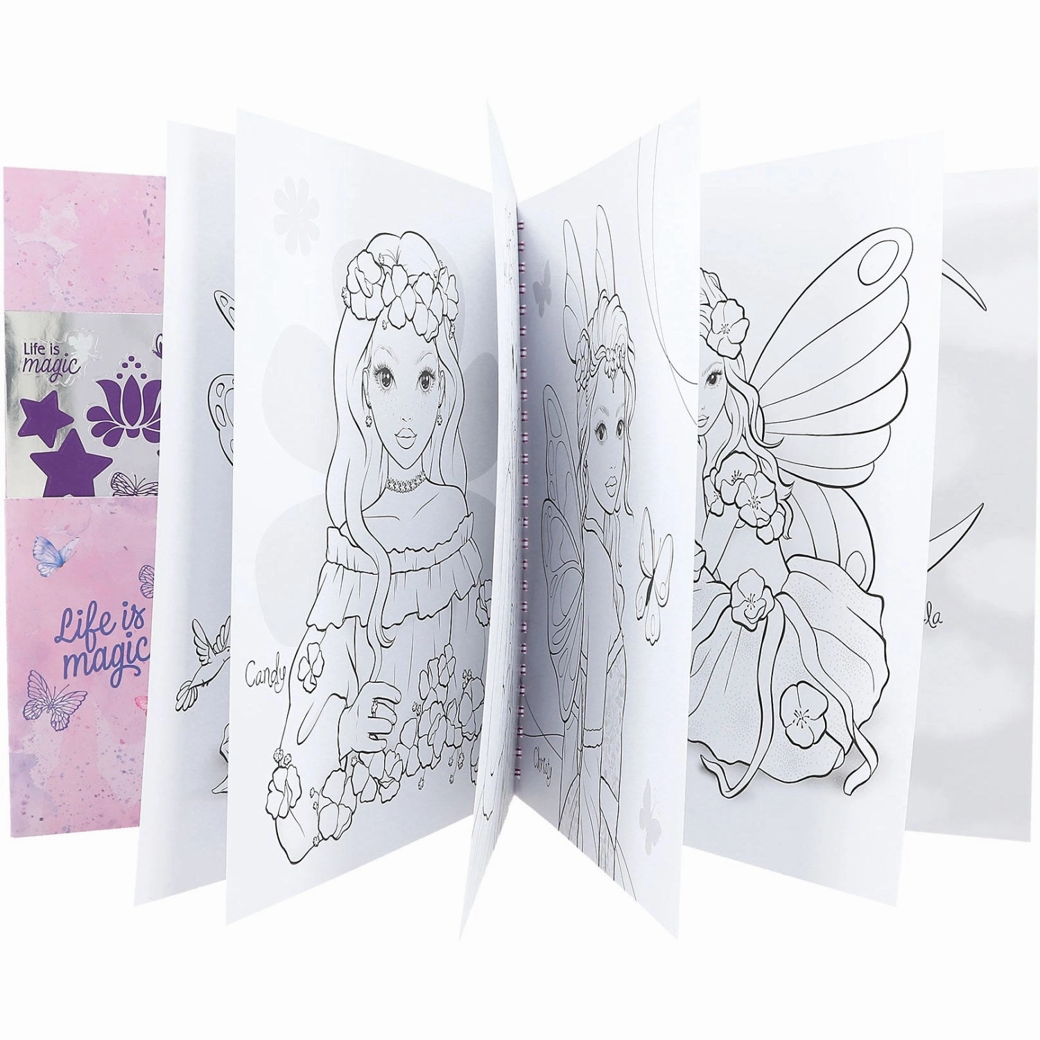 TOPModel Coloring Book M/Pailletter Fairy Love