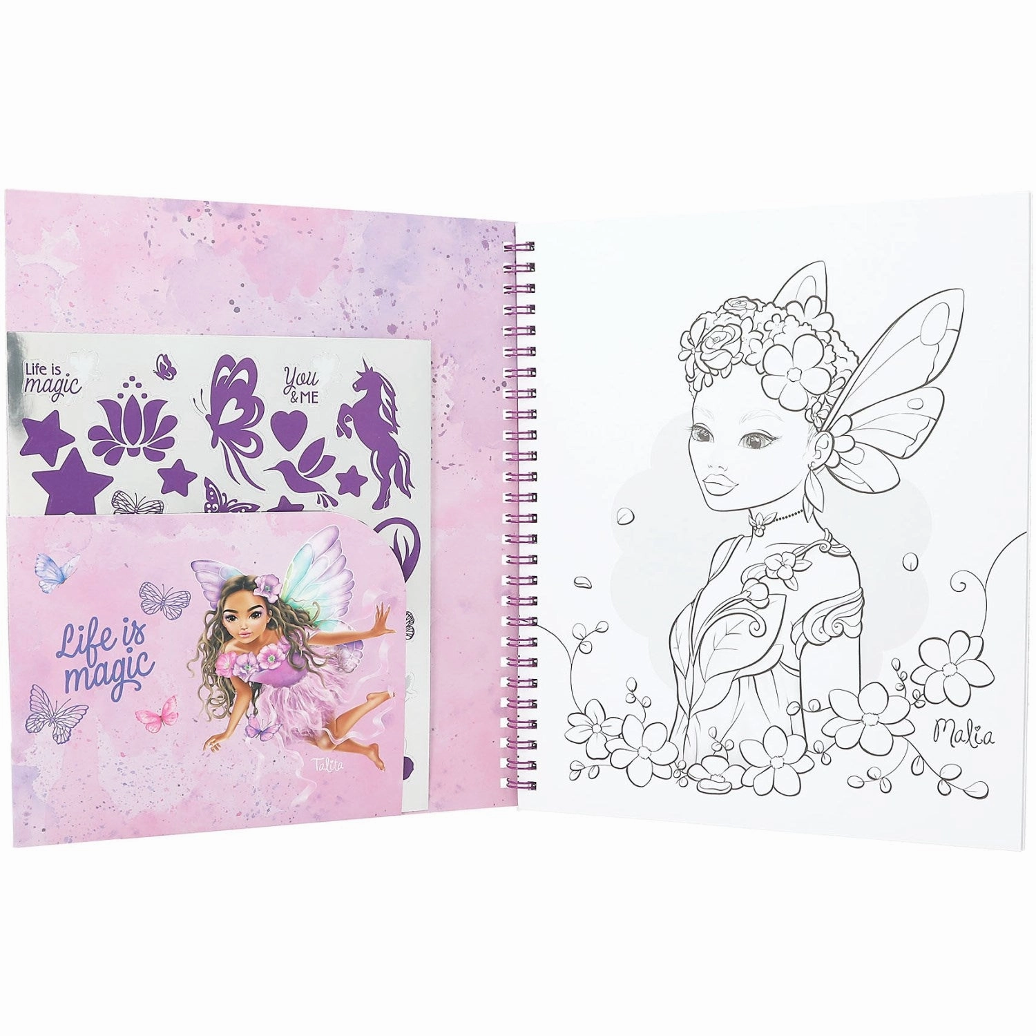 TOPModel Coloring Book M/Pailletter Fairy Love
