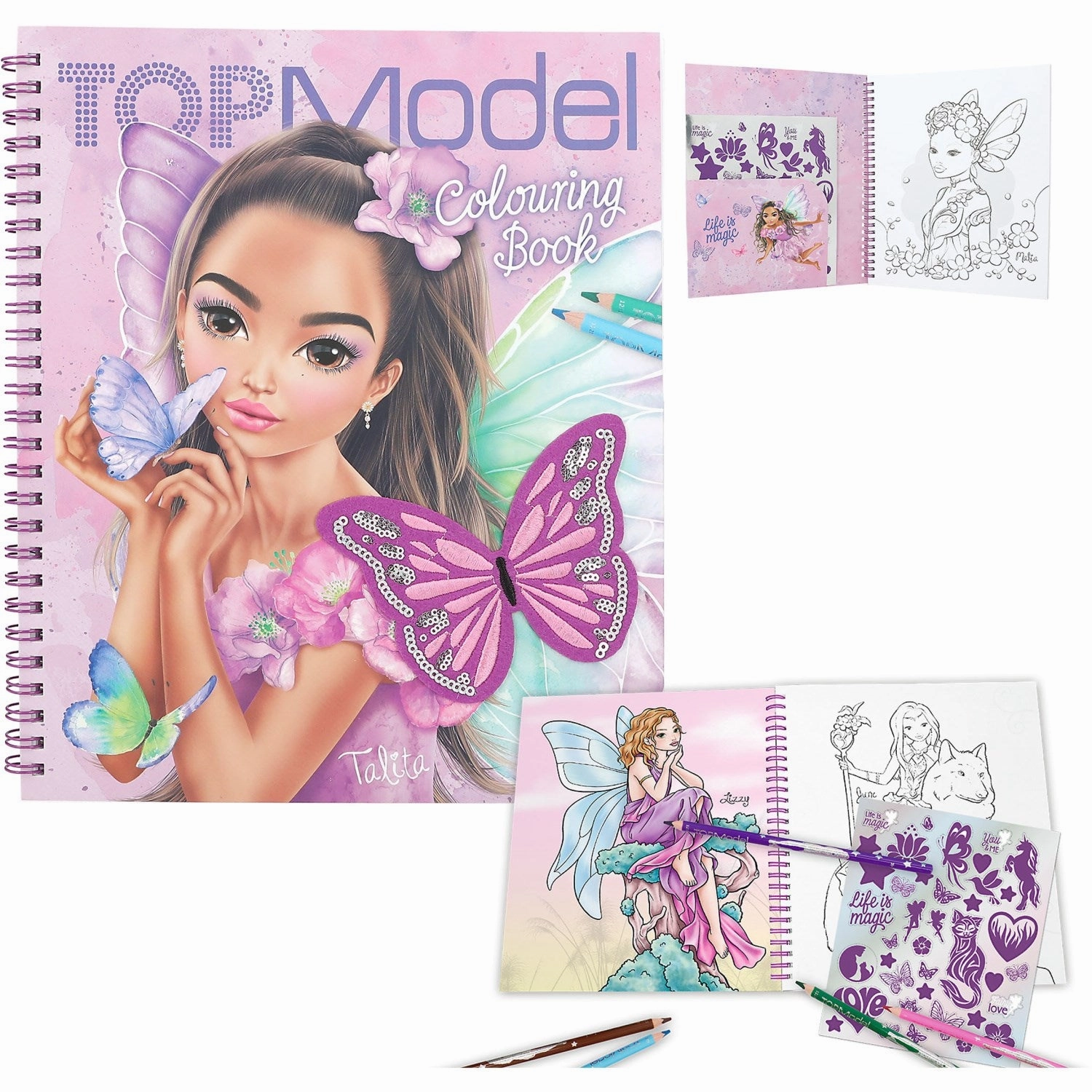TOPModel Coloring Book M/Pailletter Fairy Love