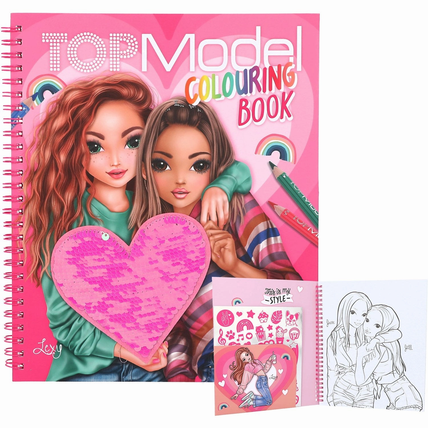 TOPModel Coloring Book M/Pailletter