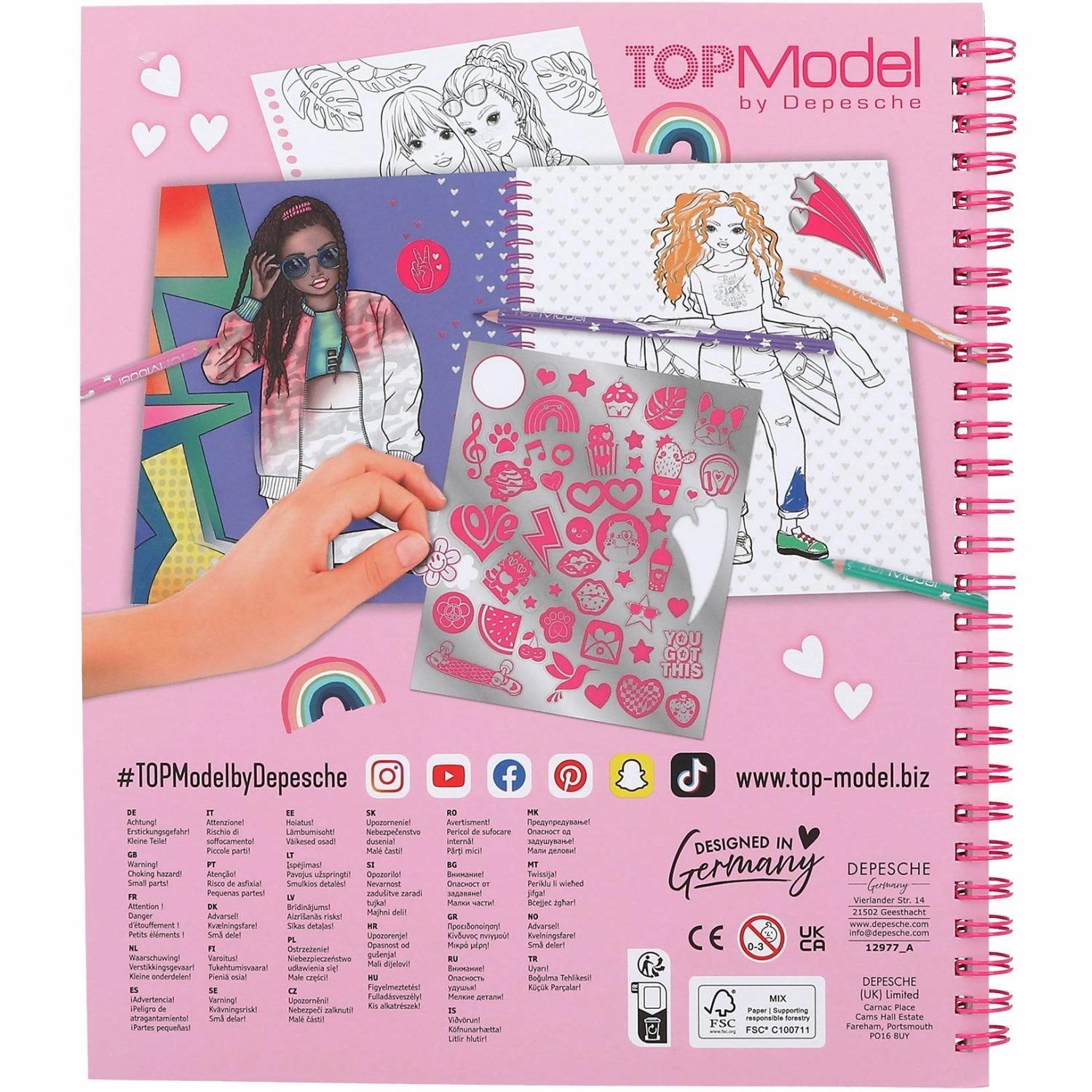 TOPModel Coloring Book M/Pailletter