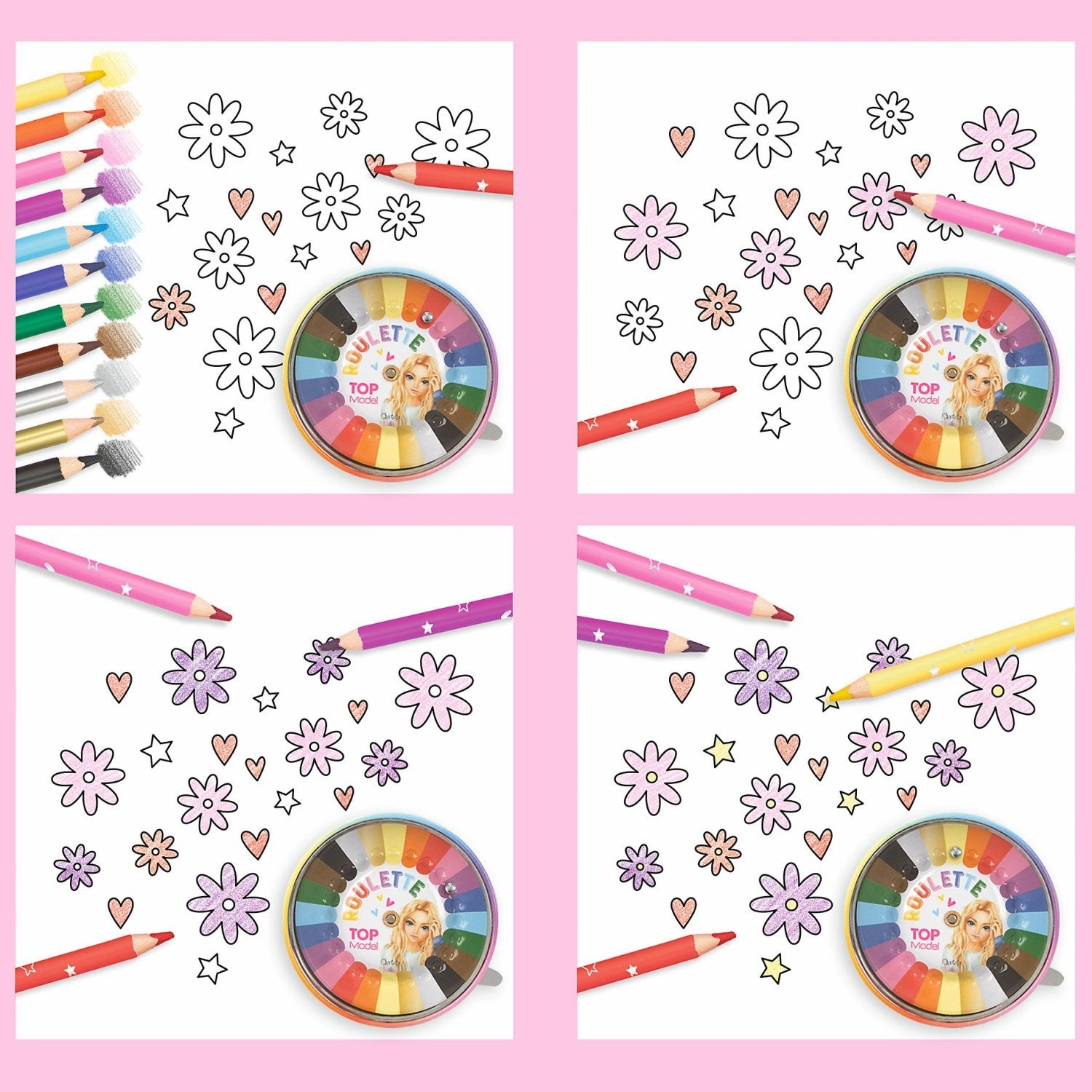 TOPModel Coloring Roulette   12 Crayons