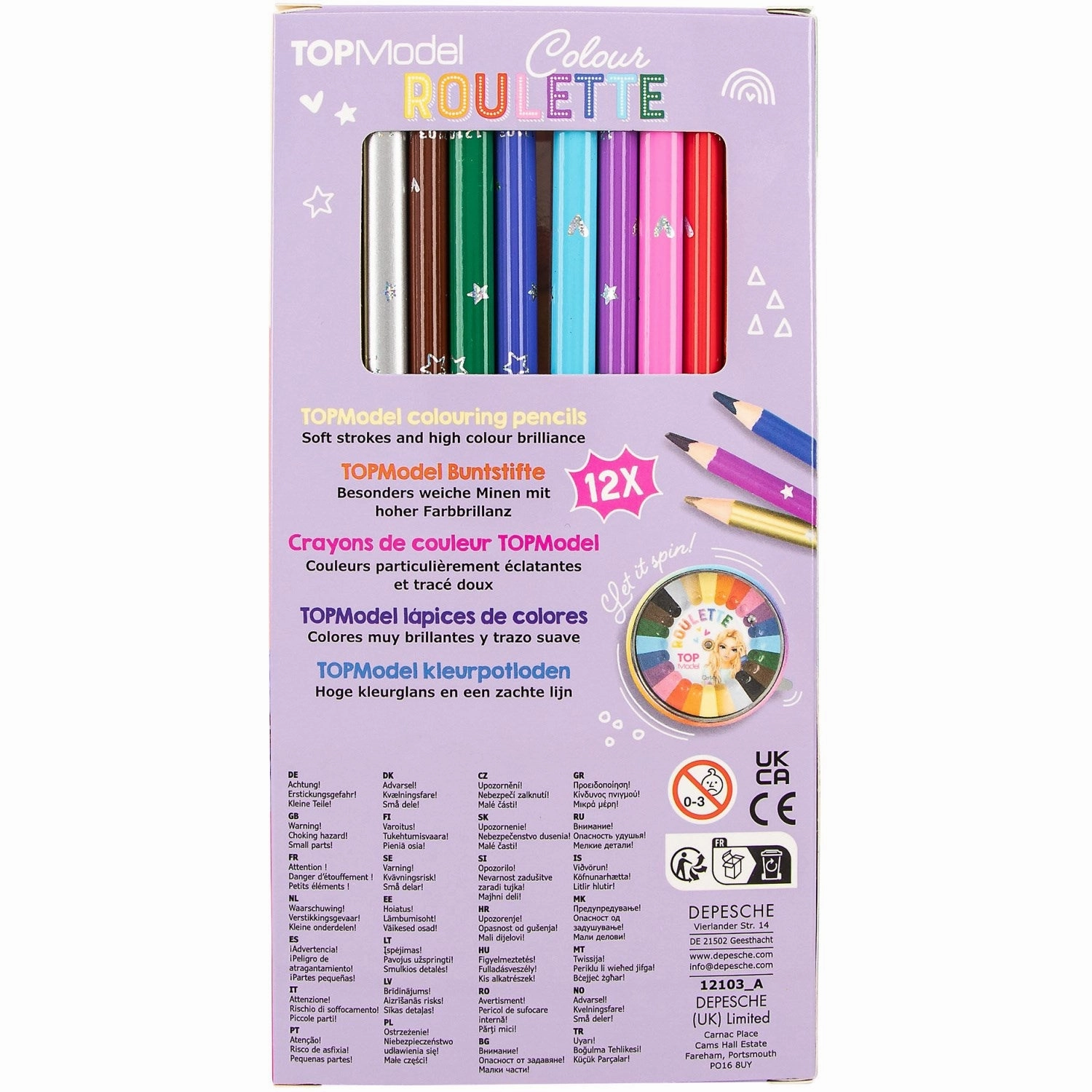 TOPModel Coloring Roulette   12 Crayons