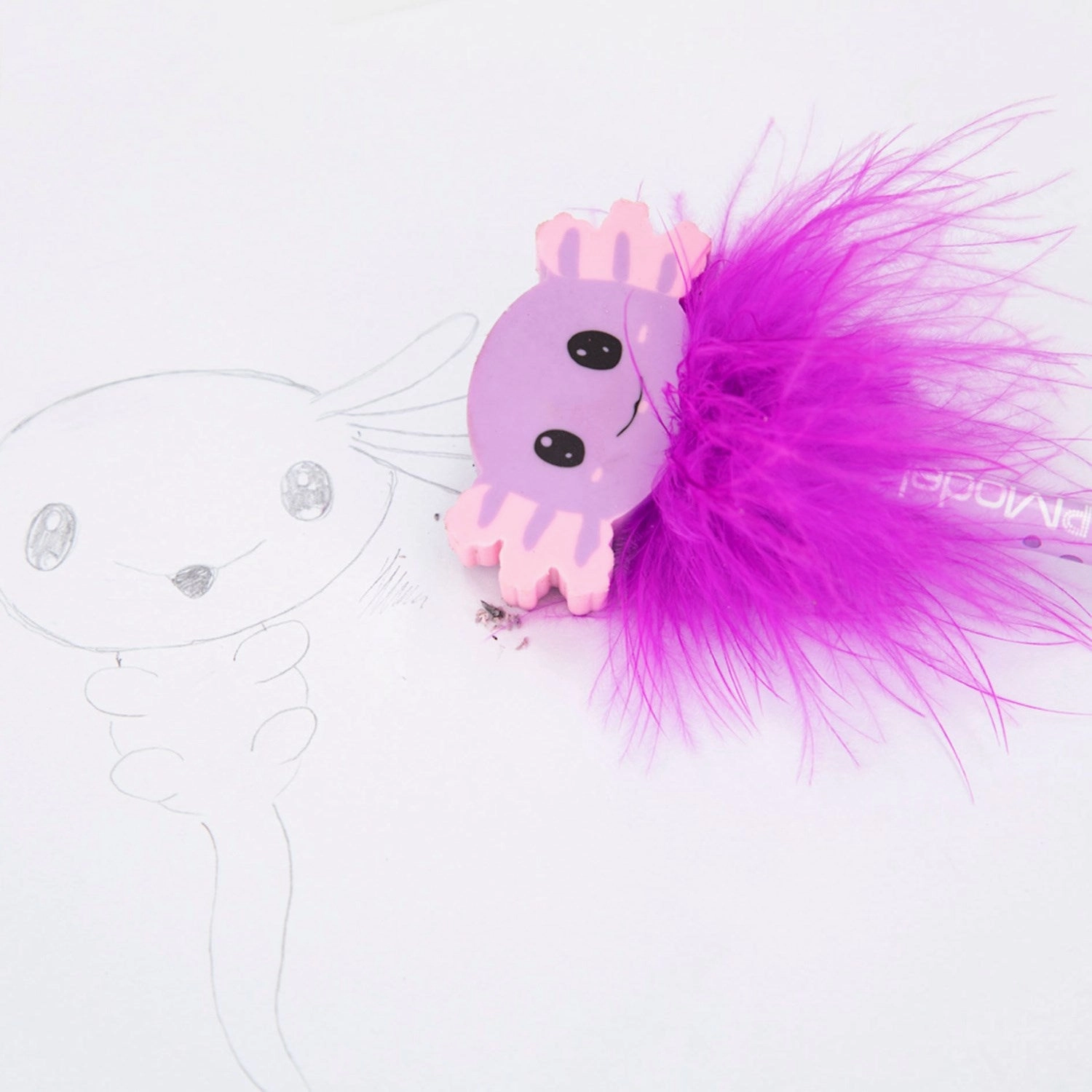TOPModel TopModel Pencil With Eraser & Feather Mermaid