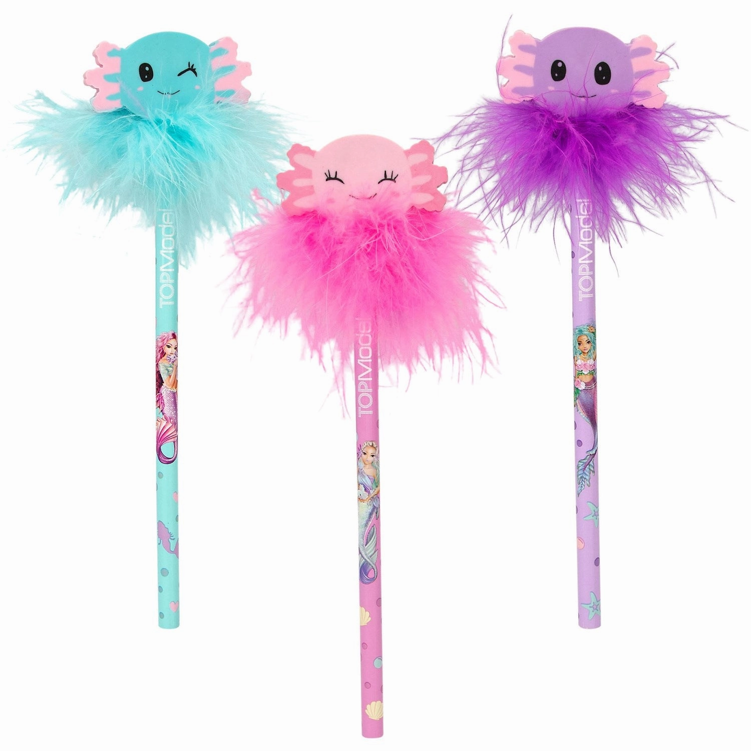 TOPModel TopModel Pencil With Eraser & Feather Mermaid