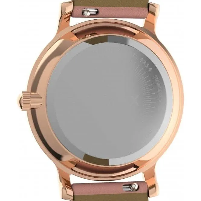 Transcend Pink Leather Strap Watch TW2V66900