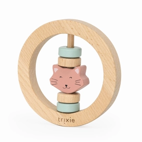 Trixie Wooden Round Rattle - Mrs. Cat