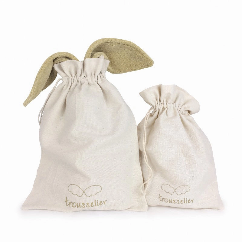 Trousselier Musical Bunny Fluffy 25cm Old Pink Organic Cotton