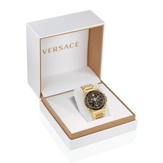 Versace Gents Greca Black Aluminous Watch VE7H00623