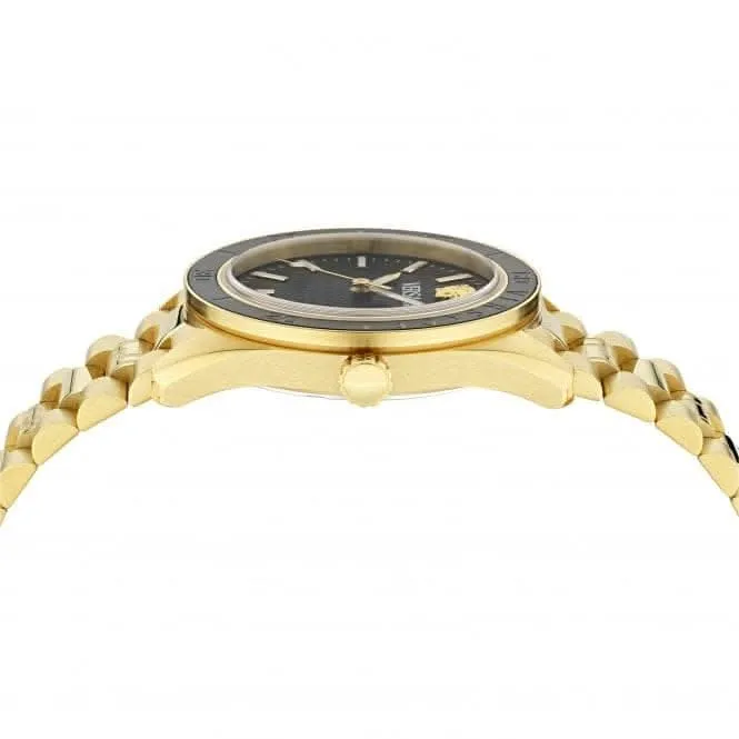 Versace Timeless V Dome Black Sapphire Watch VE8E00624