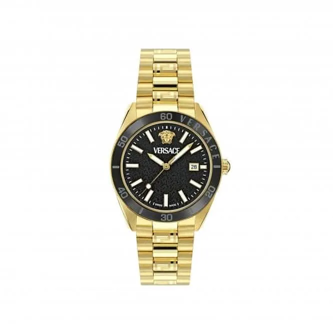 Versace Timeless V Dome Black Sapphire Watch VE8E00624