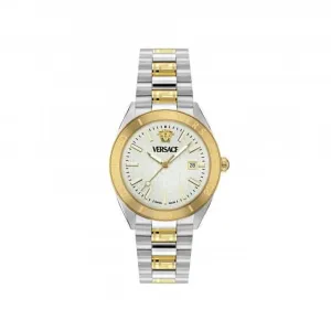 Versace Timeless V Dome White-Silver Sapphire Watch VE8E00424