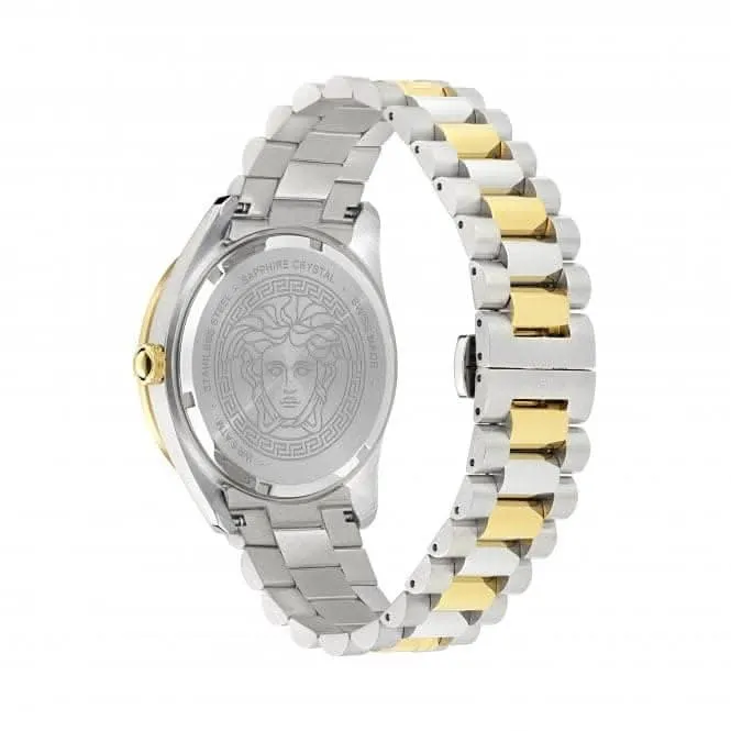 Versace Timeless V Dome White-Silver Sapphire Watch VE8E00424