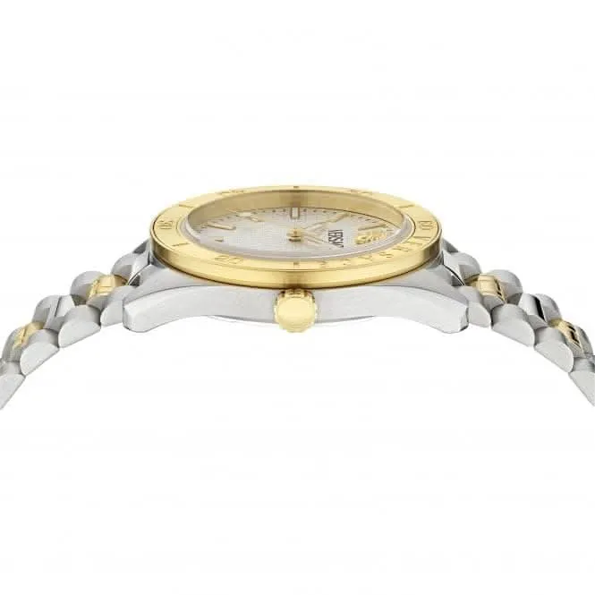 Versace Timeless V Dome White-Silver Sapphire Watch VE8E00424