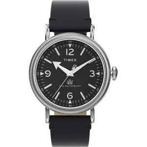Waterbury Standard Black Leather Strap Watch TW2W20200