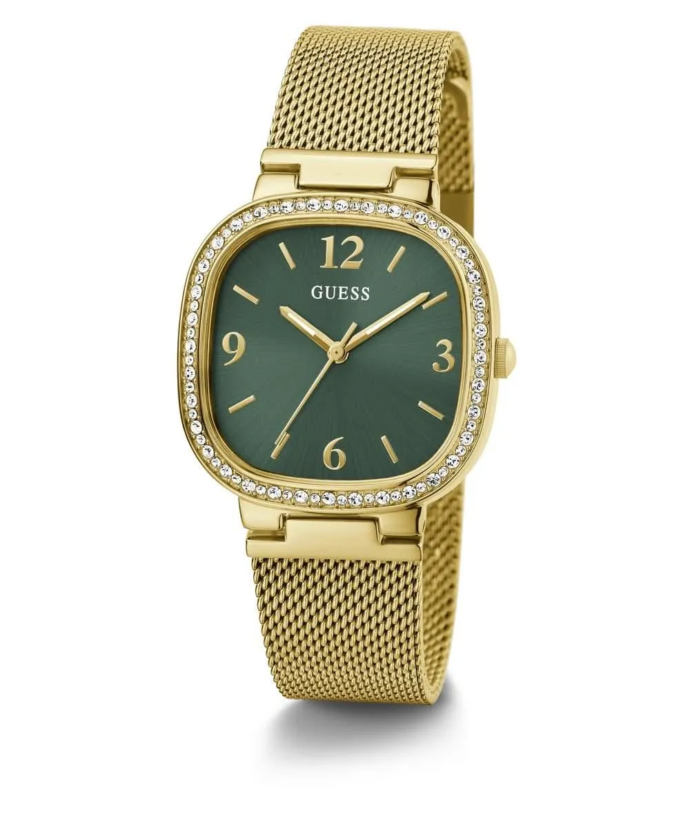 Women's Gold Green Tapestry Watch GW0354L5
