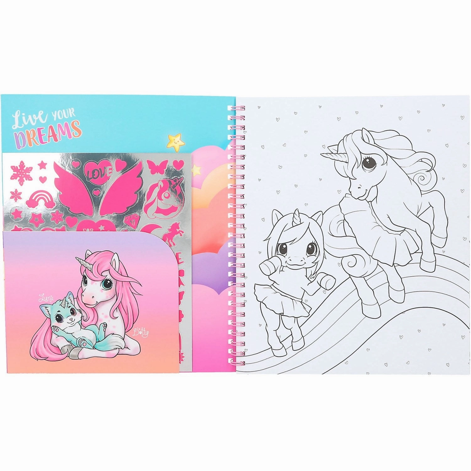 Ylvi coloring book w/sequins