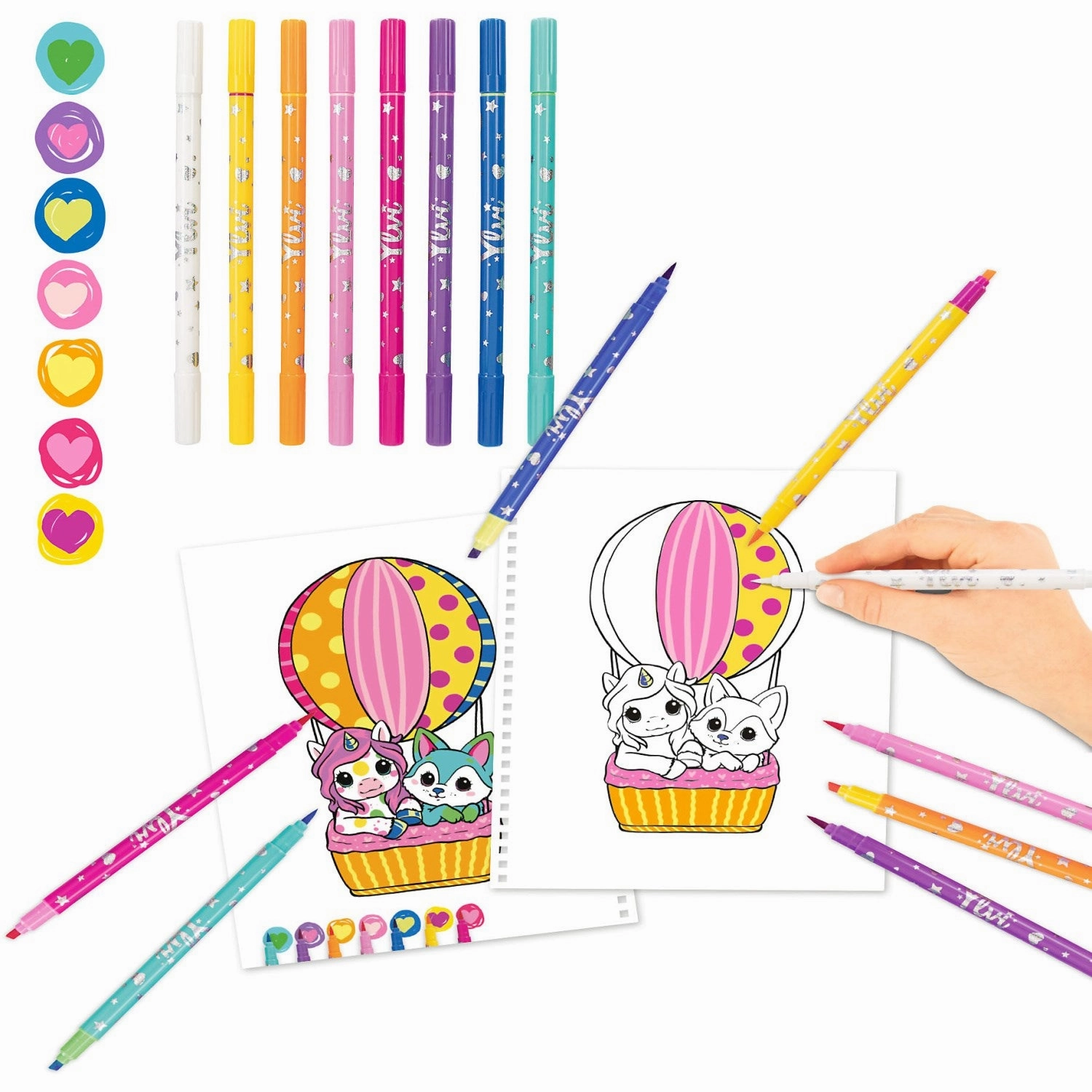 Ylvi coloring book with markers