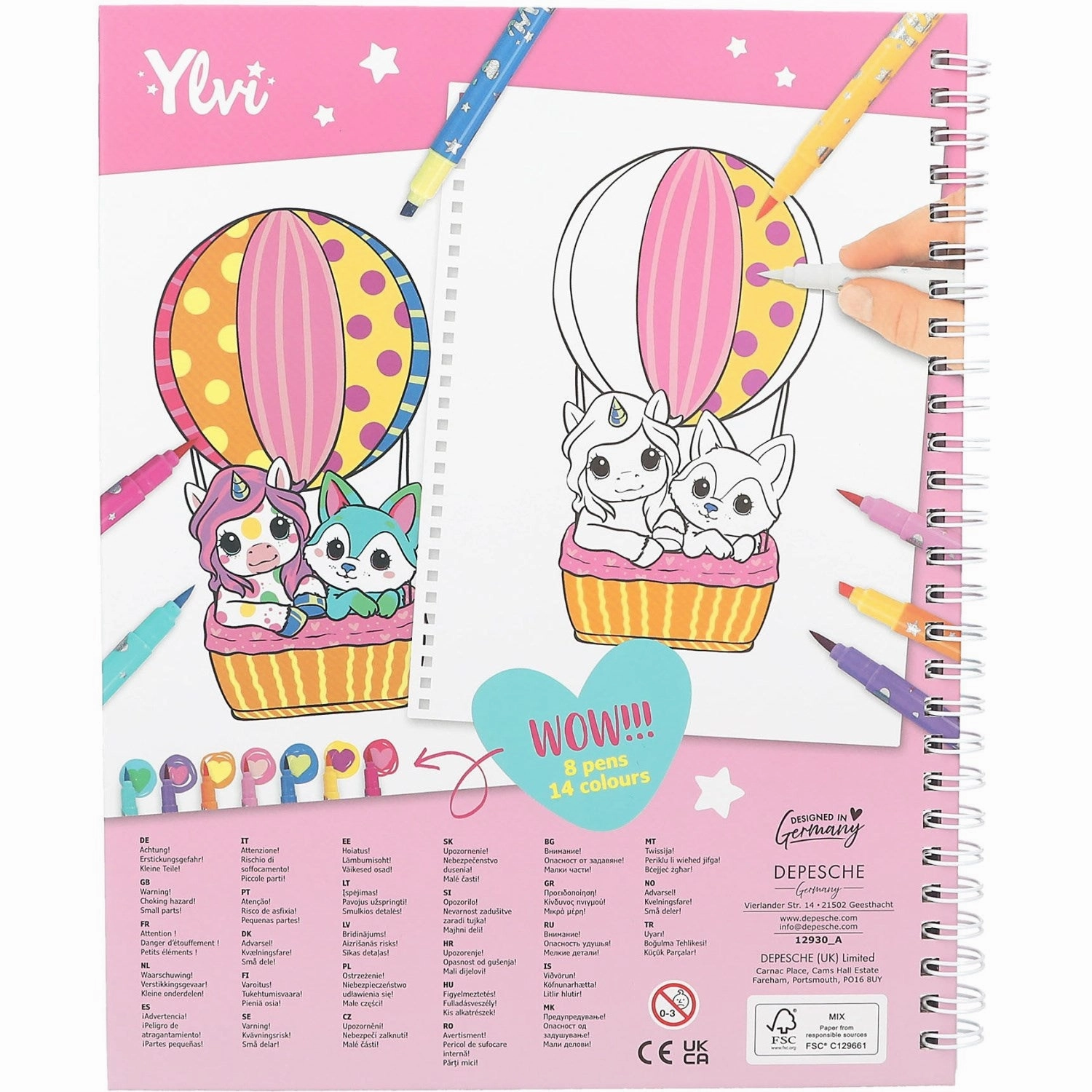 Ylvi coloring book with markers
