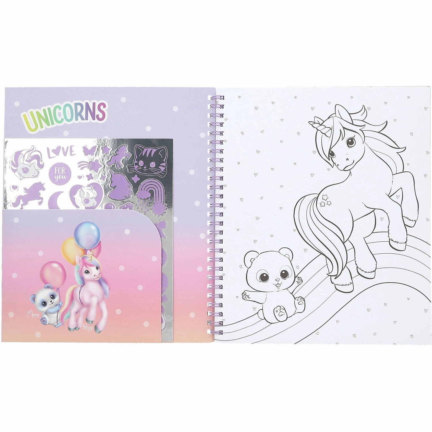 Ylvi Colouring Book With Unicorn And Sequins