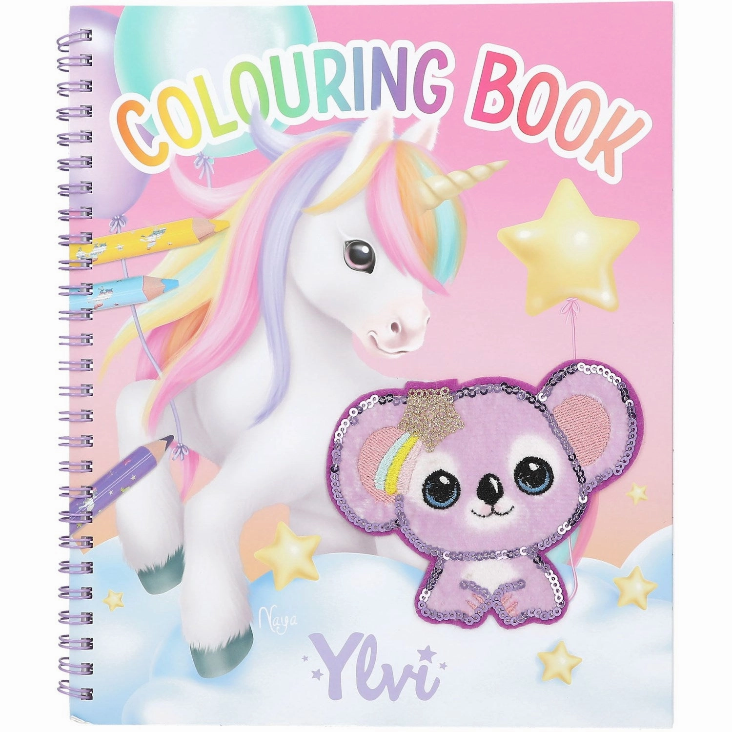 Ylvi Colouring Book With Unicorn And Sequins